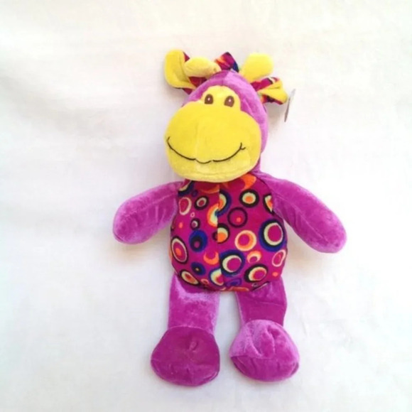 Animal Pals Monkey Plush Stuffed Animal Purple Yellow Soft Huggable Holiday Kids - Picture 1 of 10